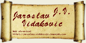 Jaroslav Vidaković vizit kartica